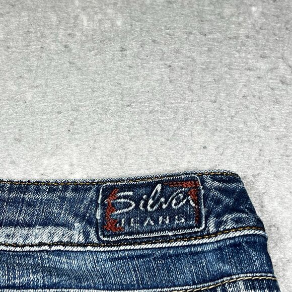 Silver Jeans Womens 29 Boot Cut Low Rise Dark Wash Denim Stretch Inseam 33 in - Picture 11 of 16